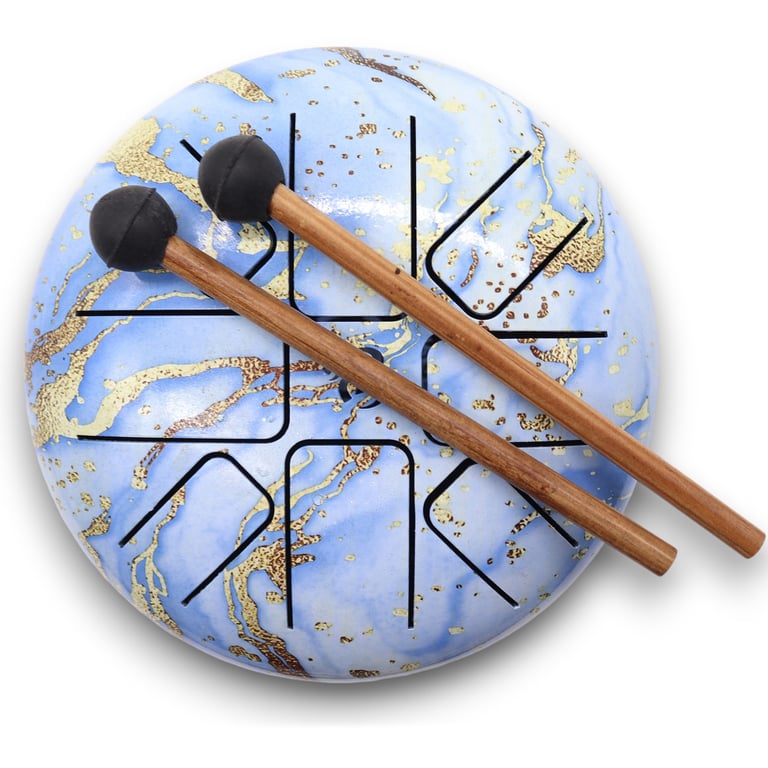 17x13cm Meditation Drum - Blue Sky - Med Hapi