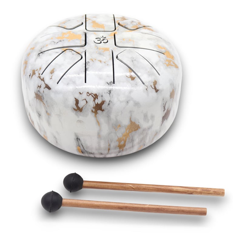 17x13cm Marble Drum (Med Hapi) - Compact, High-Quality Percussion Accessory