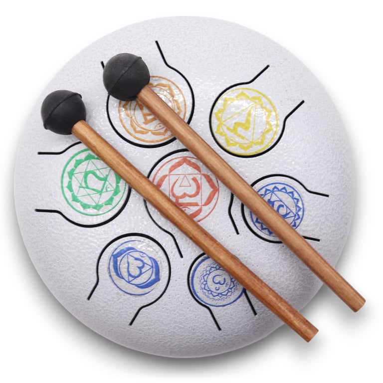 7 Chakra Meditation Drum (17x13cm) - Med Hapi Drum