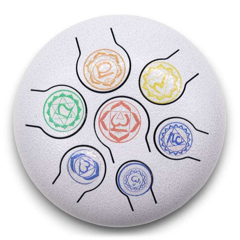 7 Chakra Meditation Drum (17x13cm) - Med Hapi Drum