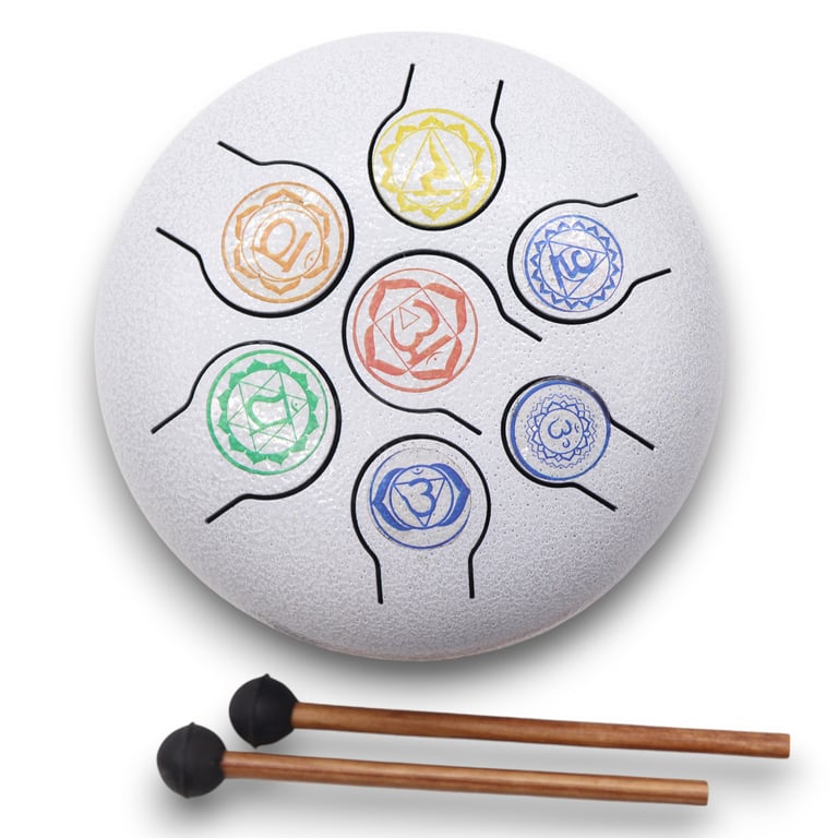 7 Chakra Meditation Drum (17x13cm) - Med Hapi Drum