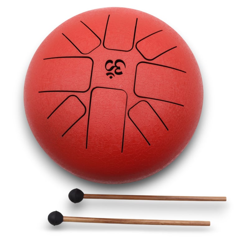 22x16cm Medium Bop Drum (Red) - Om Red- by Brand Name
