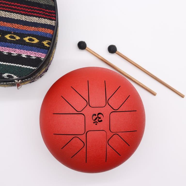 22x16cm Medium Bop Drum (Red) - Om Red- by Brand Name