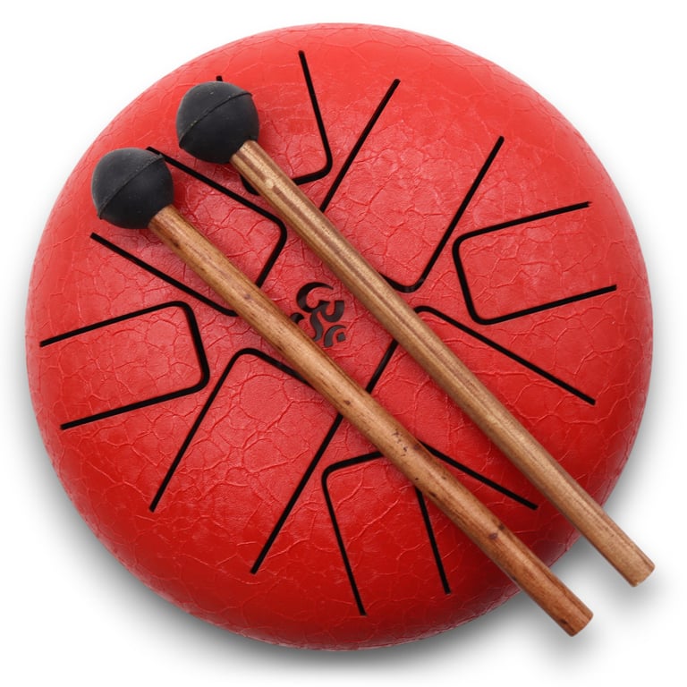 22x16cm Medium Bop Drum (Red) - Om Red- by Brand Name