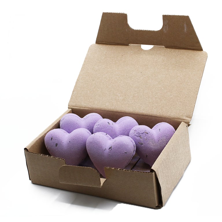 French Lavender Love Heart Bath Bomb - 70g Relaxing Gift Idea