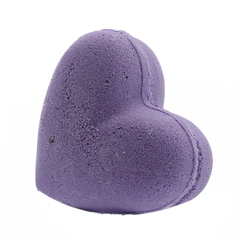 French Lavender Love Heart Bath Bomb - 70g Relaxing Gift Idea