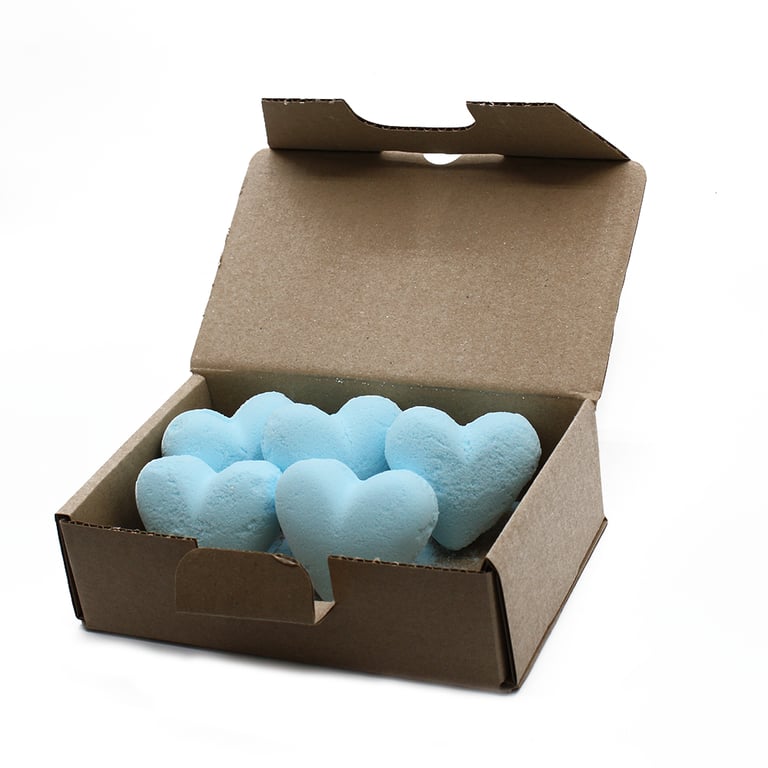 Love Heart Bath Bomb 70g - Fragrant Relaxation in a Gentle Baby Powder Scent