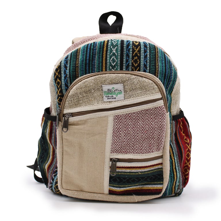 Compact Zip Backpack - Unique Zig Zag Design - Brand Name Here
