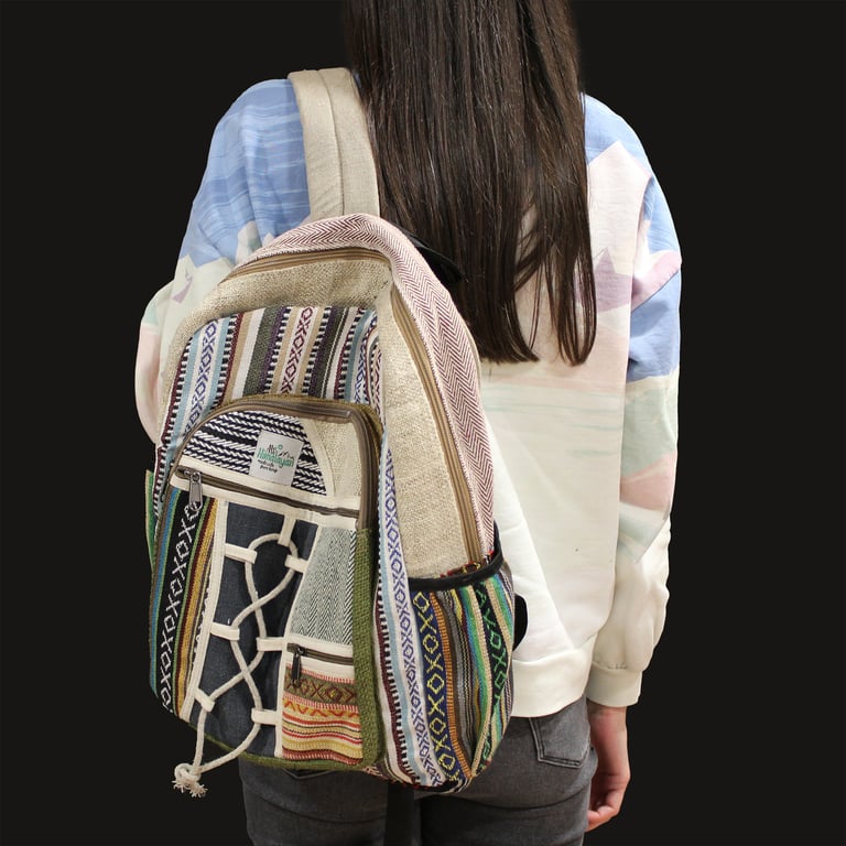 Large Rope & Pockets Backpack - Durable Carrying Solution by Brand/Model