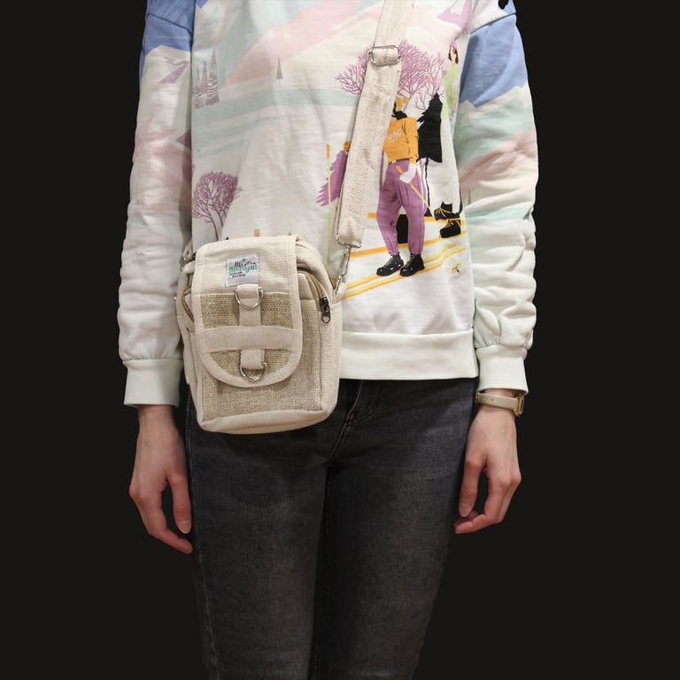 Travel Bag - Natural Hemp & Cotton - Body-Cross