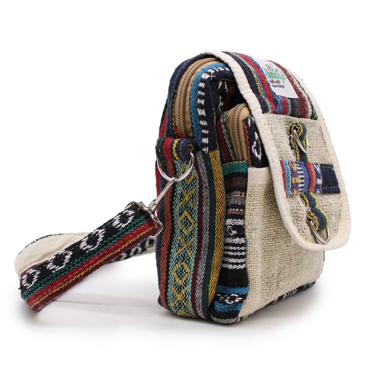 Hemp & Jhari Travel Bag - Natural Material, Portable Storage