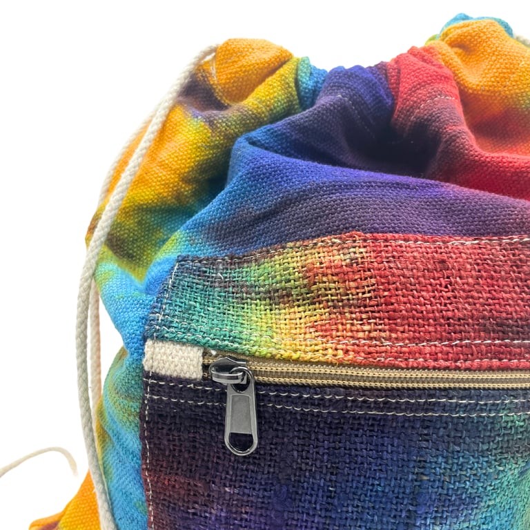 Hemp Tote Bag - Bohemian Tie-Dye Design - Eco-Friendly Shop