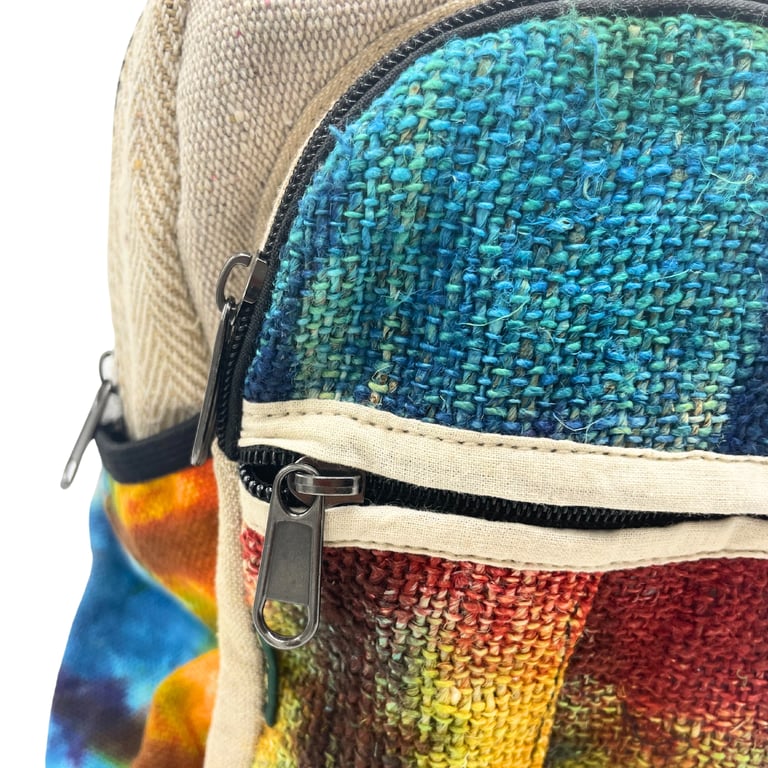 Hemp Medium Backpack - Tiedye Design, No Print - Unbranded Model