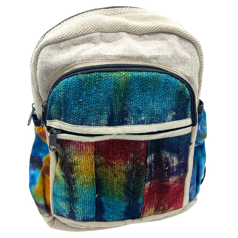 Hemp Medium Backpack - Tiedye Design, No Print - Unbranded Model
