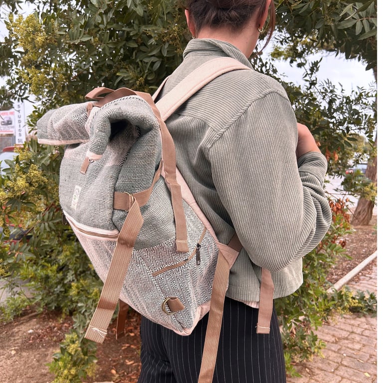Rolling Backpack - Hemp Trekking (Sage) by Unspecified Brand