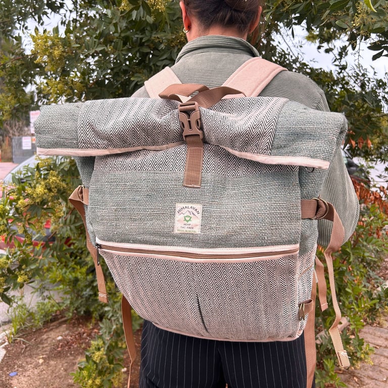 Rolling Backpack - Hemp Trekking (Sage) by Unspecified Brand
