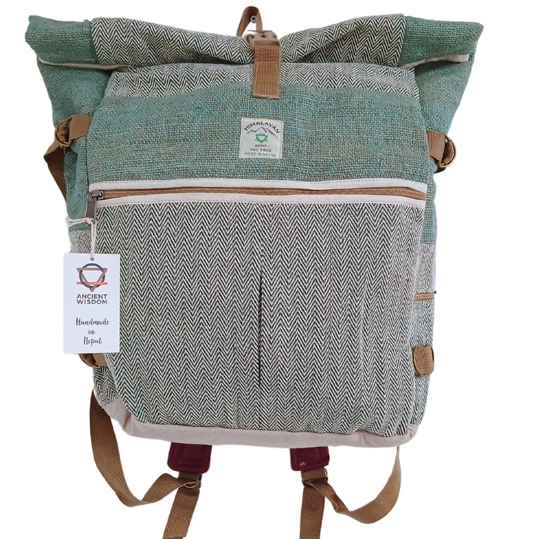 Rolling Backpack - Hemp Trekking (Sage) by Unspecified Brand