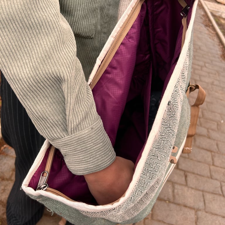 Rolling Backpack - Hemp Trekking (Sage) by Unspecified Brand