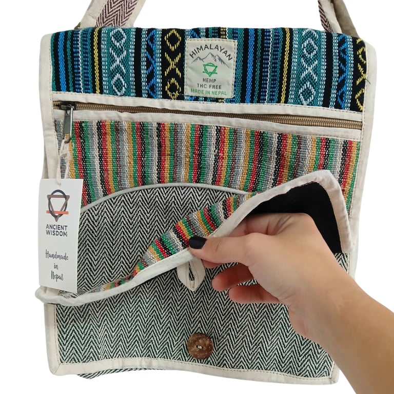 Hemp Laptop Bag - Sleek Curved Design - Curves