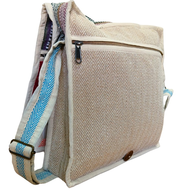Hemp Laptop Bag (Triangle Design) - Durable & Eco-Friendly