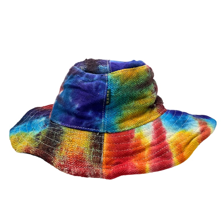 Hemp & Cotton Tiedye Boho Festival Hat - Patched & Wired, by Your Brand Name