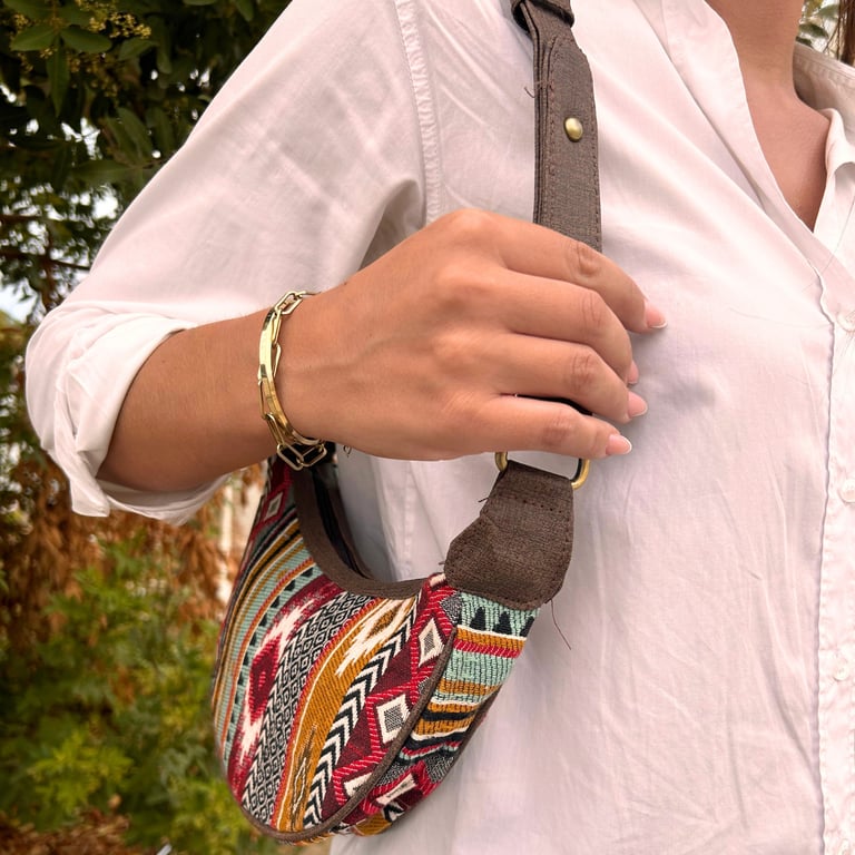 Brown Jacquard Hobo Bag - Rich Textures by Brand/Model
