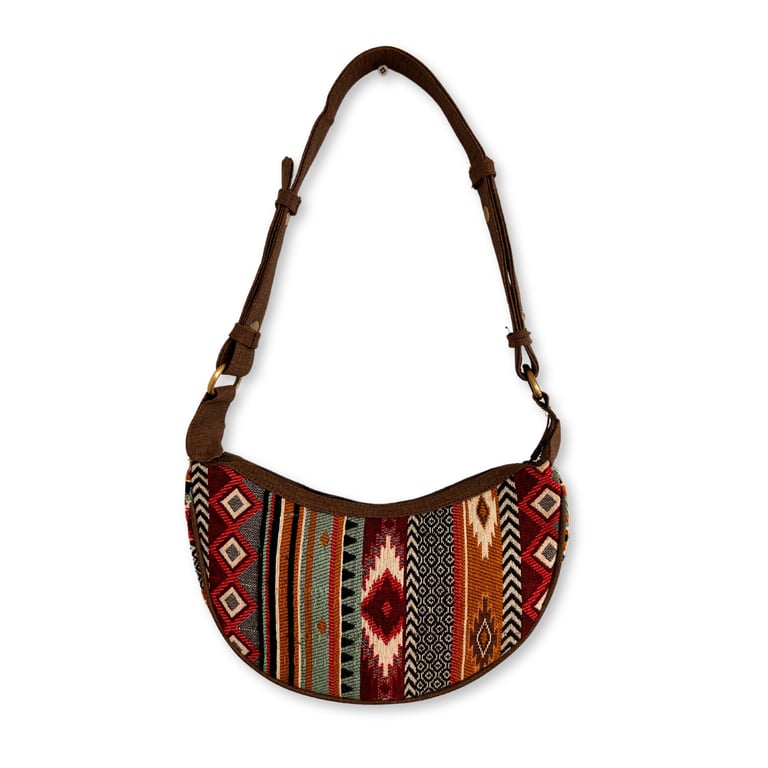Brown Jacquard Hobo Bag - Rich Textures by Brand/Model