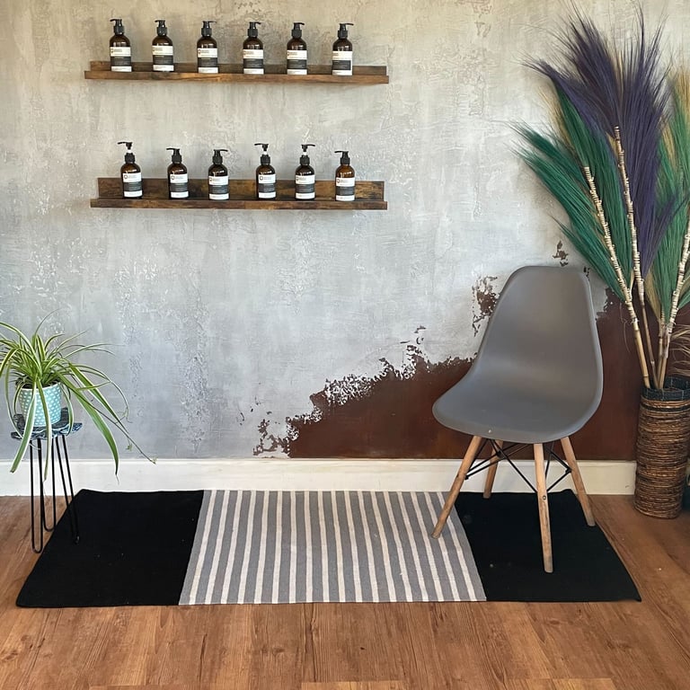 70x170cm Indian Cotton Rug - Black/Grey - Premium Quality