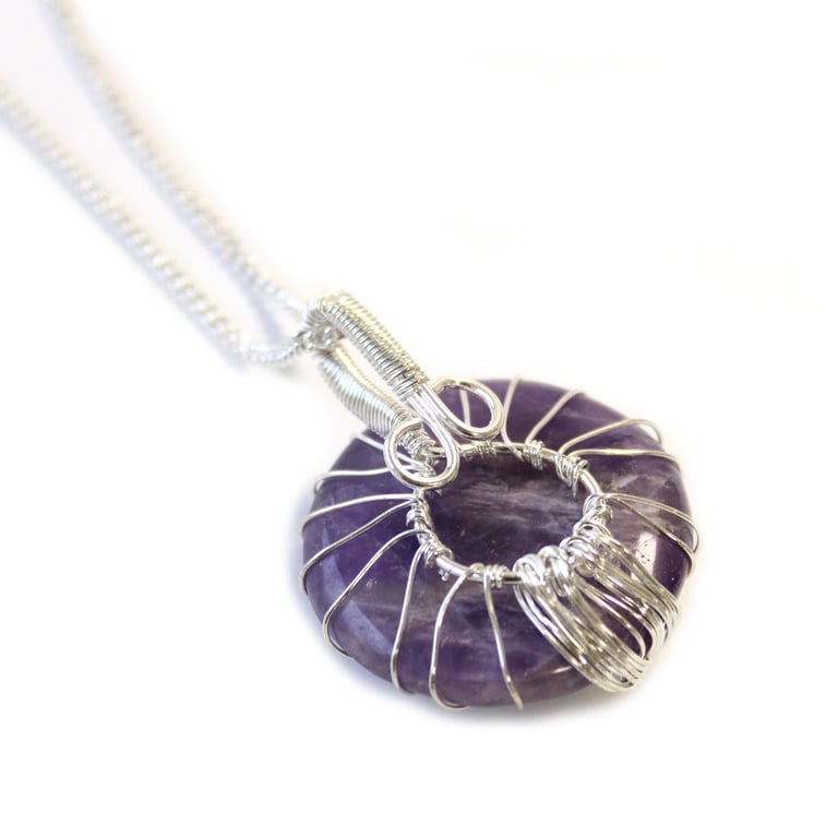 Gemstone Necklace - Amethyst Tree of Life - High Quality