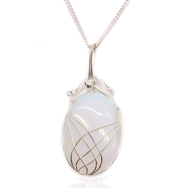 Gemstone Necklace - Swirled Opalite by Your Brand