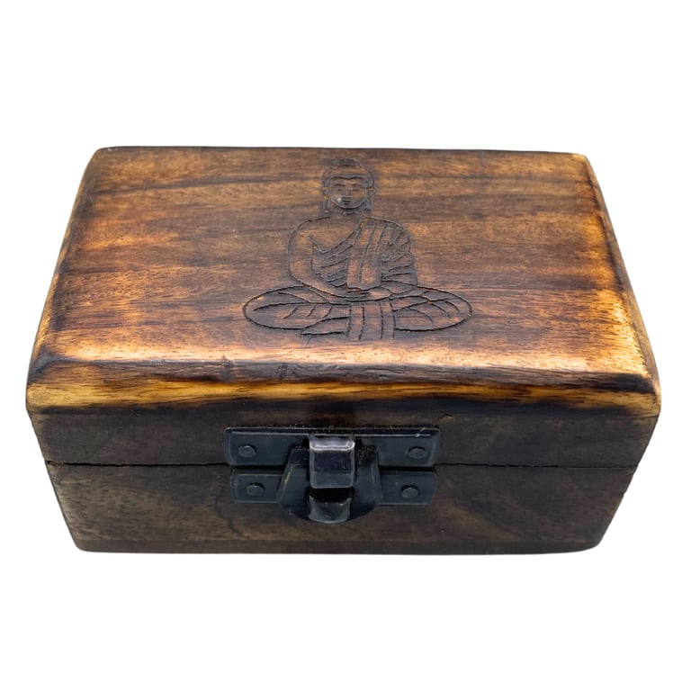 Wooden Carved Pill Box - Home Organization & Beauty Supplies Essentials
