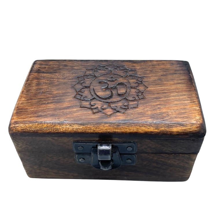 Wooden Carved Pill Box - Home Organization & Beauty Supplies Essentials