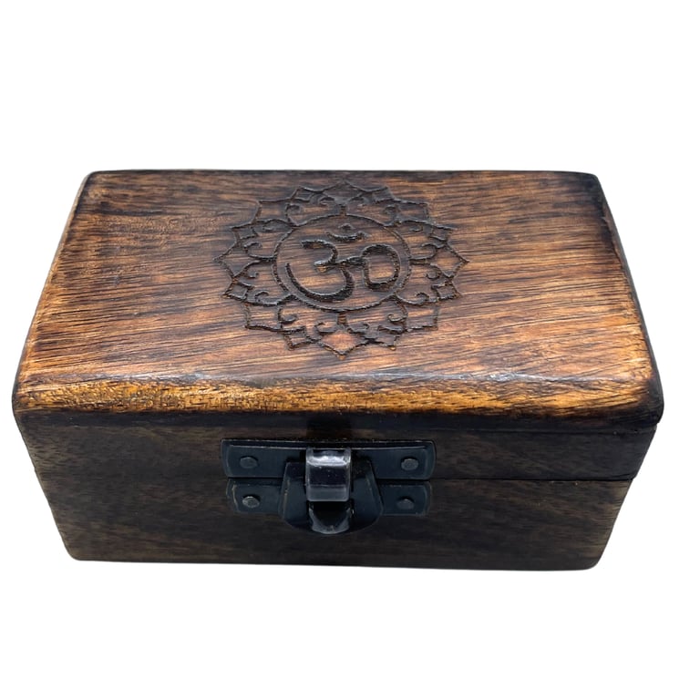 Wooden Carved Pill Box - Home Organization & Beauty Supplies Essentials