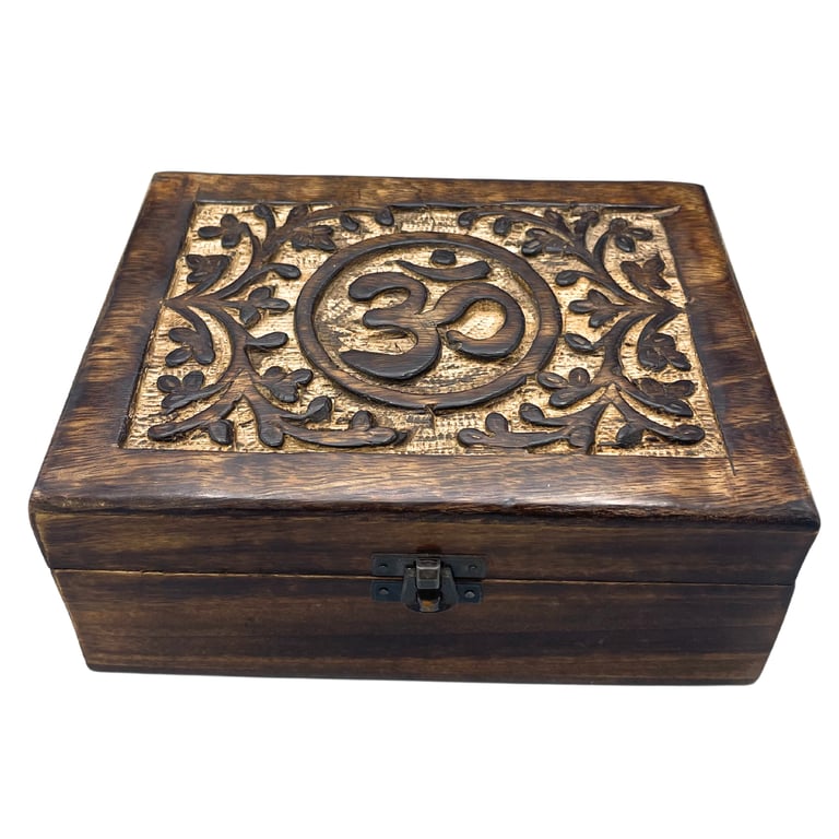 Large Wooden Keepsake Box - Personalized Storage Container 20x15x7.5cm