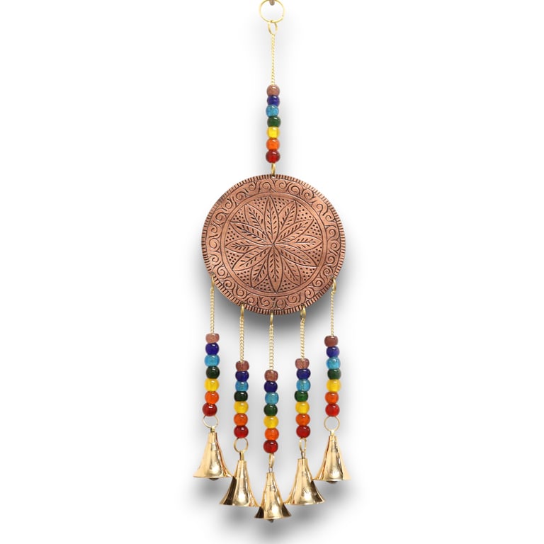 5-Bell Chakra Bead Tree of Life Chimes (Indian Medium)