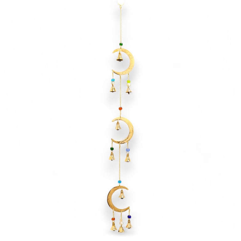 10-Bell Indian Wind Chime - Moon Drop Design by Brand Name