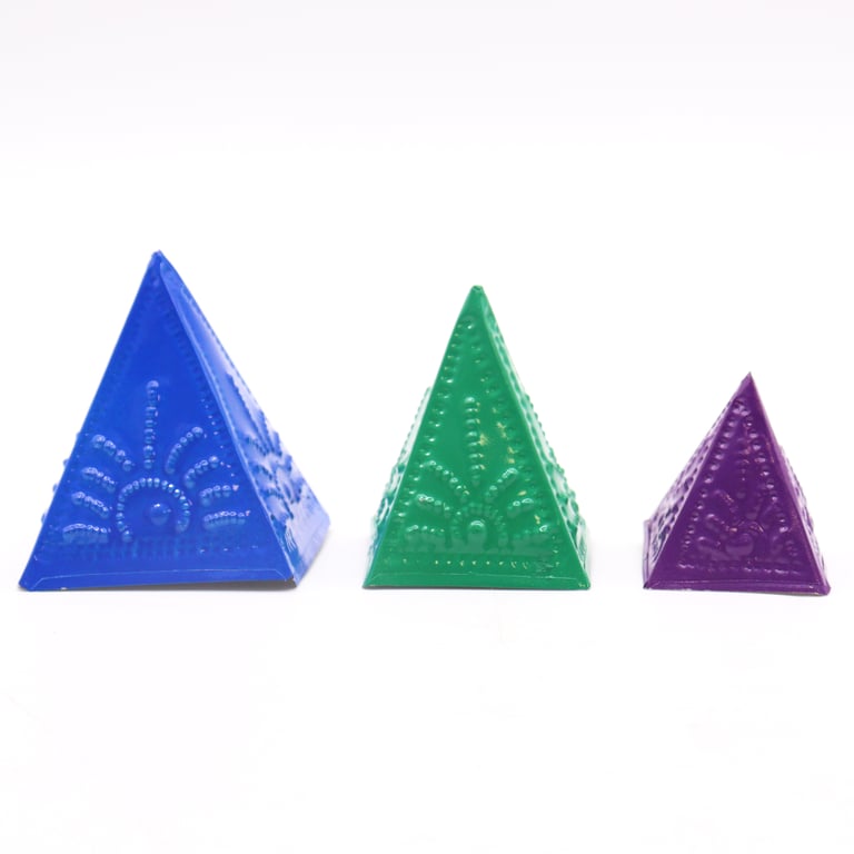 Blue Green Purple Handmade Incense Powder Mould Set - Natural Scent DIY Home Decor