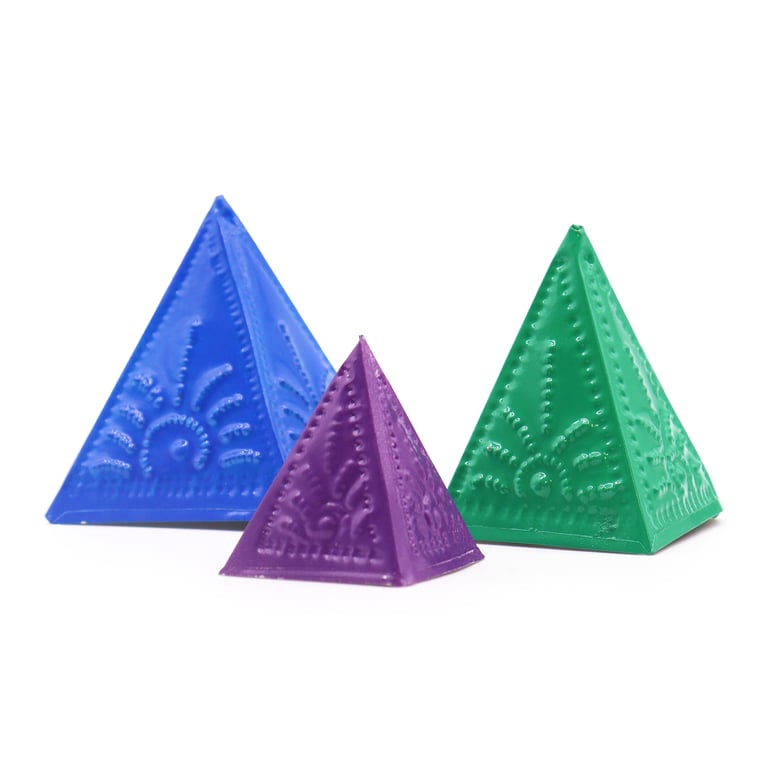 Blue Green Purple Handmade Incense Powder Mould Set - Natural Scent DIY Home Decor