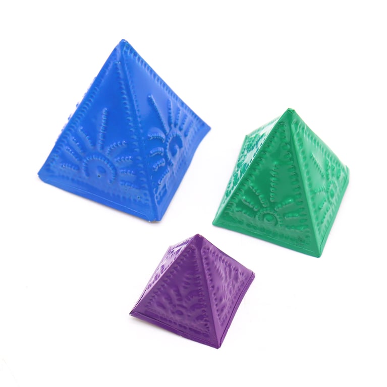 Blue Green Purple Handmade Incense Powder Mould Set - Natural Scent DIY Home Decor