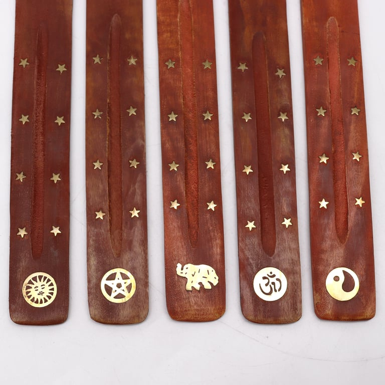 Brass Inlaid Ashcatcher - Exquisite Mango Wood Home Decor Accessory