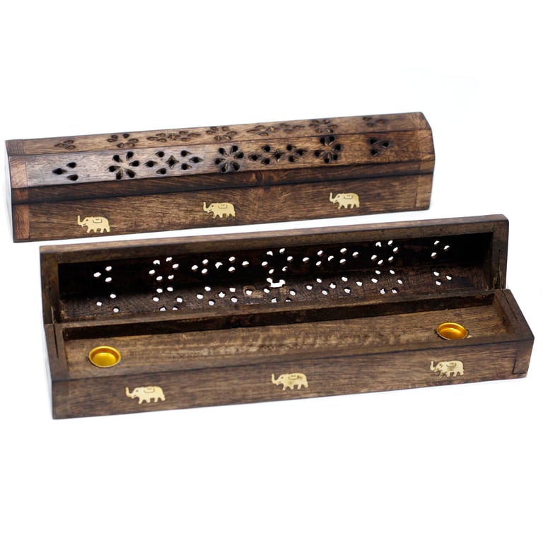 Natural Mango Wood Smoke Boxes - Premium Wooden Smoking Accessories Set for Home Use