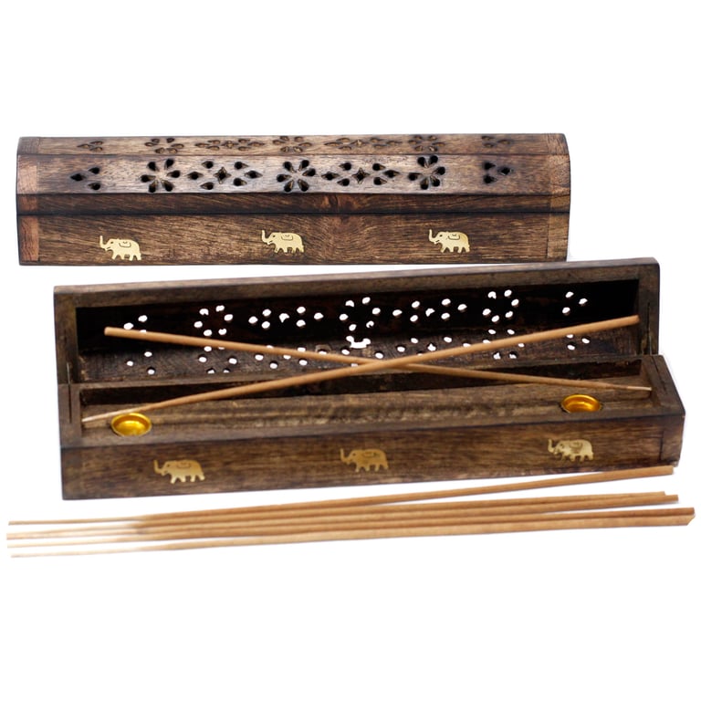Natural Mango Wood Smoke Boxes - Premium Wooden Smoking Accessories Set for Home Use