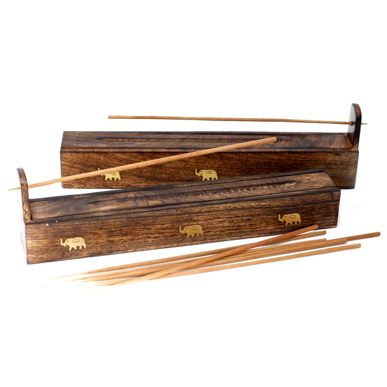 Mango Wood Assorted Incense Box - Natural Home Scents in a Wooden Case