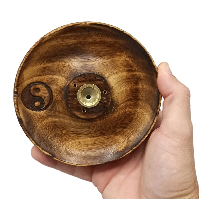 Incense Stick & Cone Burner Disc - Yin Yang Spiritual Aromatherapy Holder