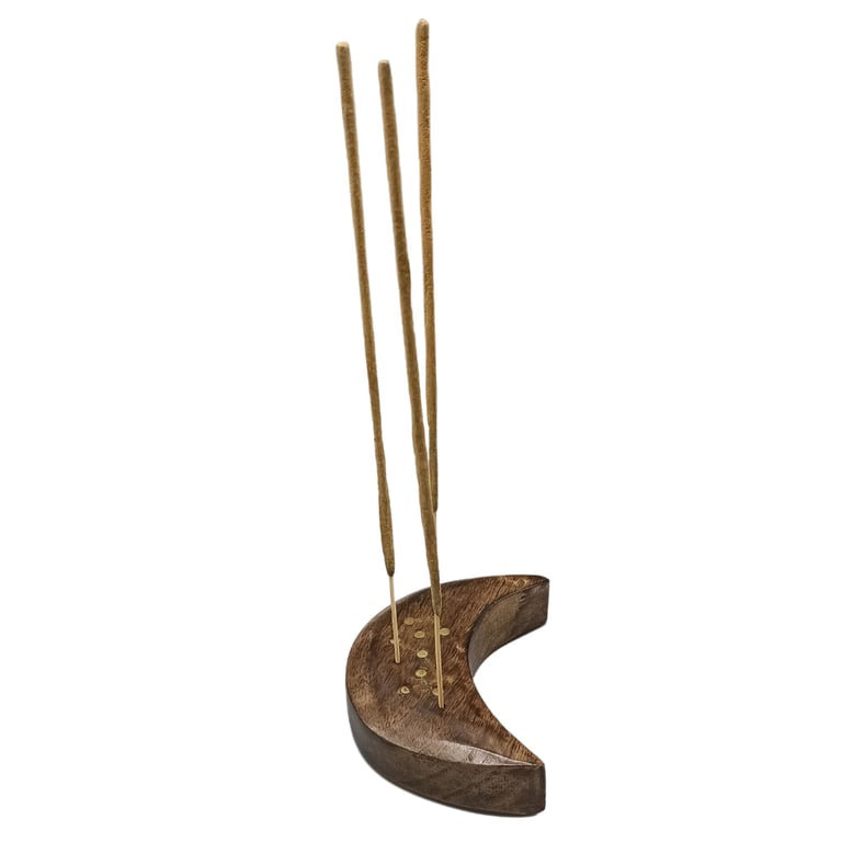 Brass Zodiac Sign Incense Burner - Engraved Moon Decoration