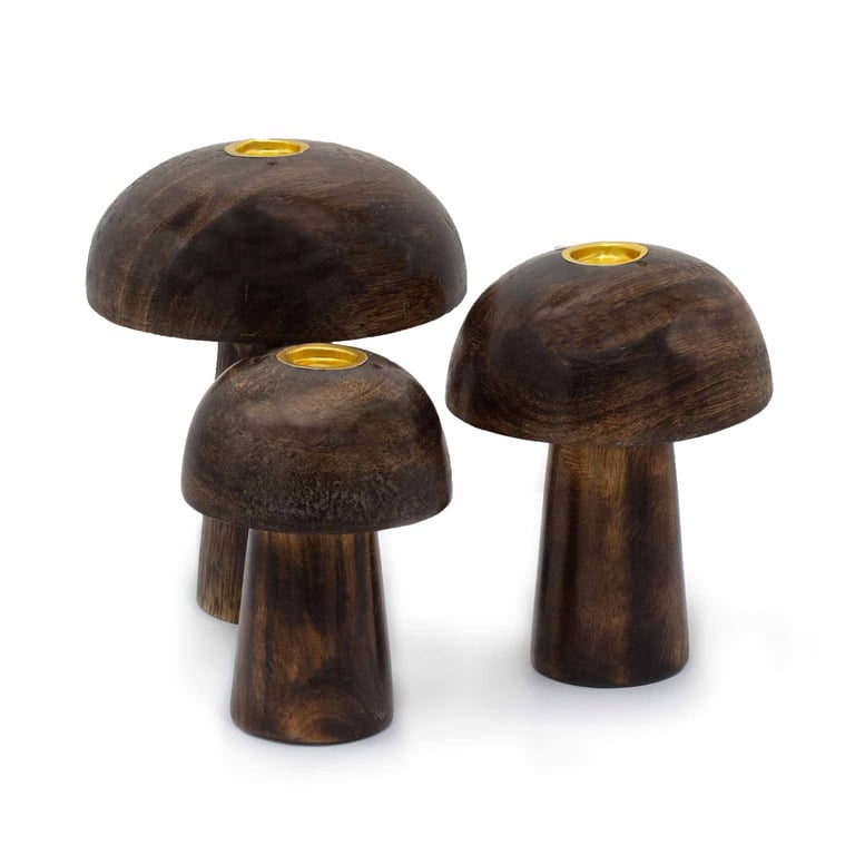 Set of 3 Incense Cones - Mushroom Shape, Various Sizes (10cm, 9cm, 8cm) for Relaxation and Aromatherapy Use