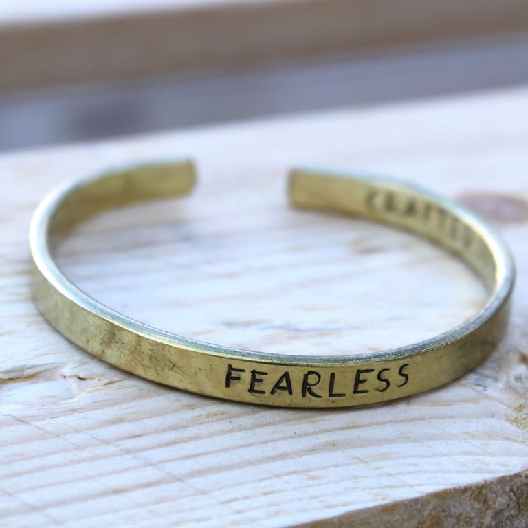 Brass Inspiration Bracelet - Elegant Home Decor and Fashion Accessory