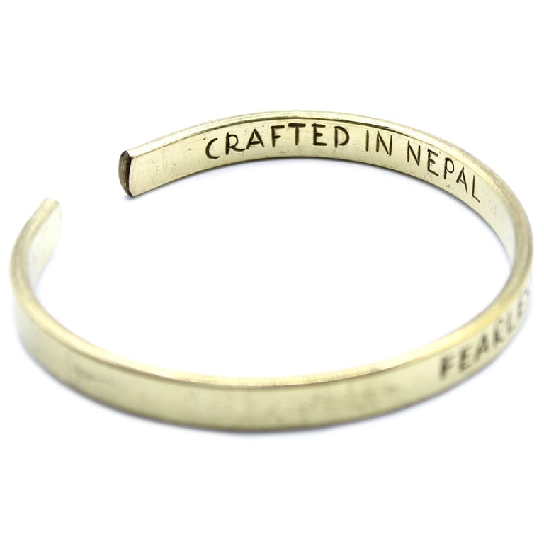 Brass Inspiration Bracelet - Elegant Home Decor and Fashion Accessory