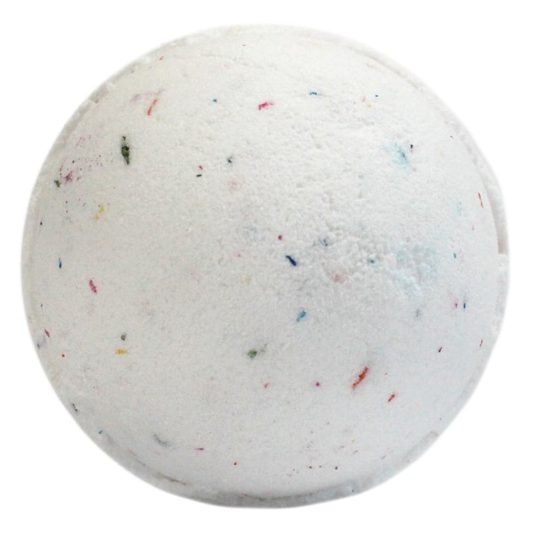Relaxing White & Multi-Colored Tutti Fruiti Bath Bombs for Home Garden and Shower Gift