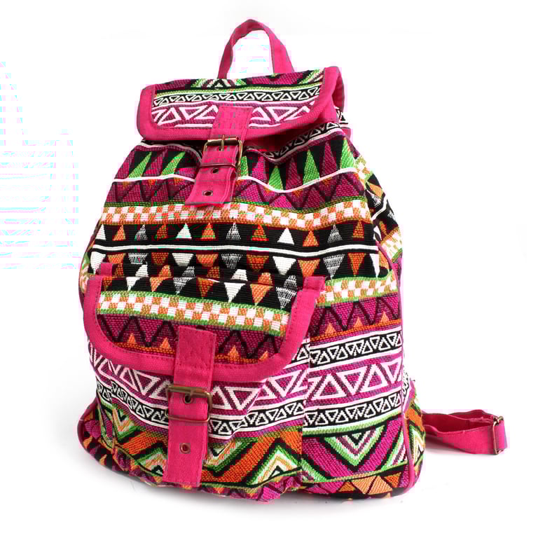 Jacquard Pink Backpack - Durable & Stylish by Unnamed Brand